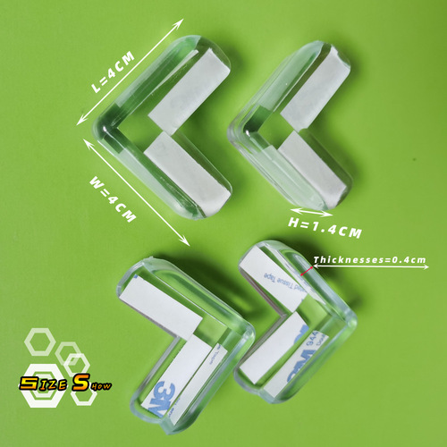L-shaped thickened anti-collision corner, transparent PVC furniture corner, range hood baby protection corner