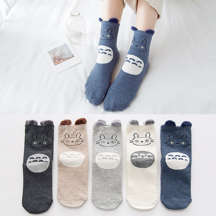 South Korea new autumn and winter socks women's three-dimensional cartoon animal mid-calf length socks cotton cute feather socks wholesale South Korea new autumn and winter socks women's three-dimensional cartoon animal mid-calf length socks cotton cute feather socks wholesale