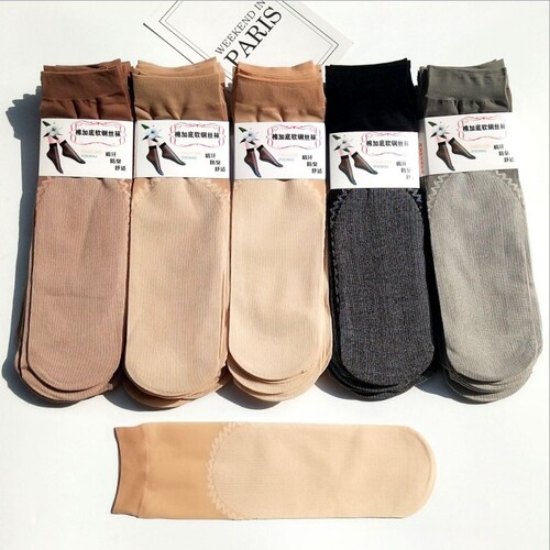 Spring and summer cotton-soled stockings for women, anti-slip, anti-slip, velvet short stockings, wholesale sweat-absorbent, non-slip stockings, street stall supply