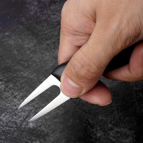 Folding ABS plastic handle golf green fork spring stainless steel ball fork lawn repair tool