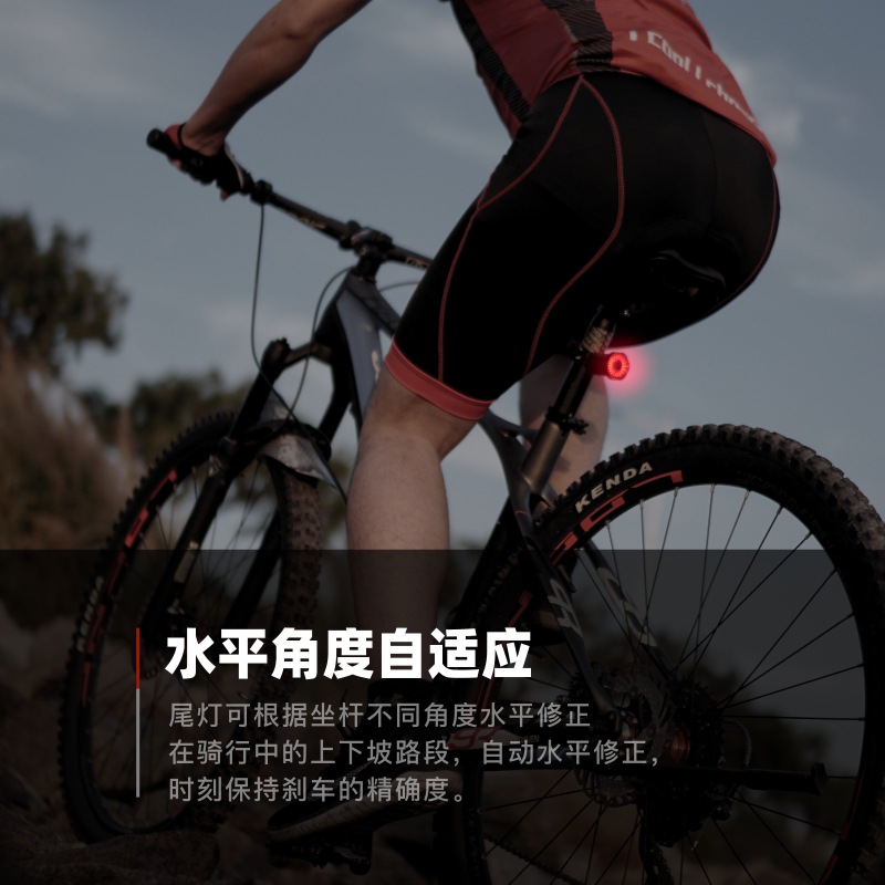 Transfronterizo nuevo freno de inducción inteligente luz trasera bicicleta de montaña luz USB carga carretera bicicleta noche luz trasera