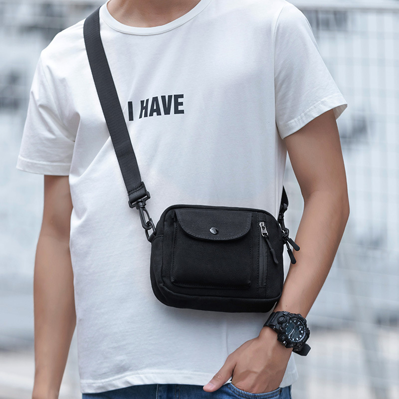 Bolsa de mensajero para niños INS de moda bolsa pequeña mini estilo de Hong Kong estilo coreano bolso de hombro del estudiante Moda mochila de lona del mensajero de las mujeres