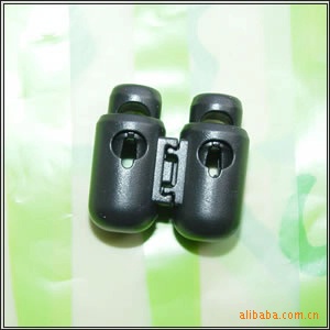 （工厂旗舰店）厂家热销 塑料双排帽绳扣  优质黑色绳扣双头系列