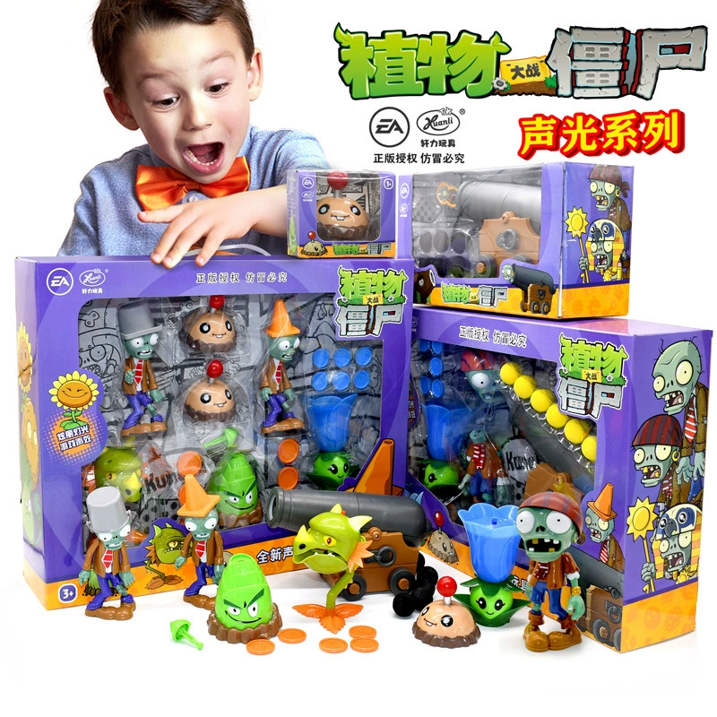 Подлинные Plants vs. Zombies игрушка со световой музыкой минифигура кукла подарочная коробка набор для боя полный набор запуск