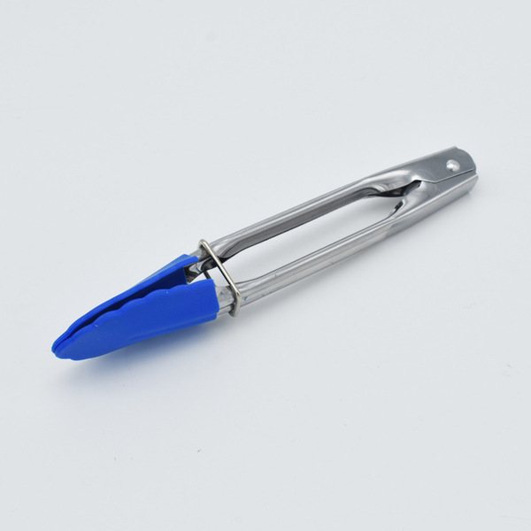 Creative silicone small food tongs stainless steel