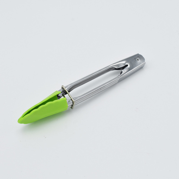 Creative silicone small food tongs stainless steel