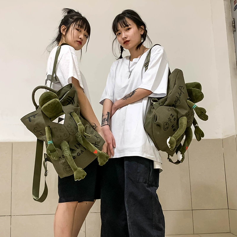 Backpack Universal, Capacious Cute Frog Shoulder Bag for Travel, Lightweight 37×40 cm