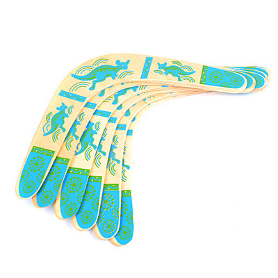 Dispositivo volador de Boomerang de madera para niños Frisbee Boomerang etiqueta en forma de V dardo deportes al aire libre Suministro directo de fábrica