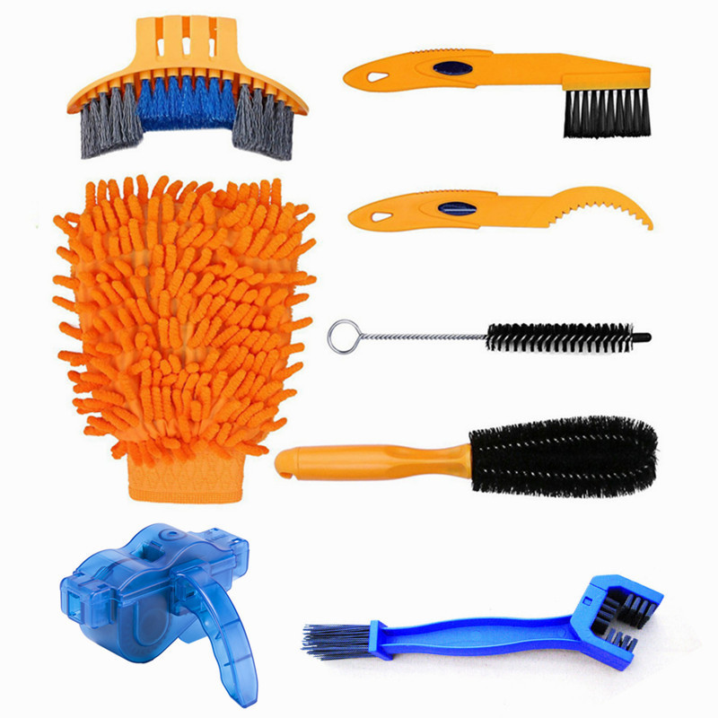 Race collar cleaning set bicycle chain washer mountain bike cleaning tool set brush set large brush