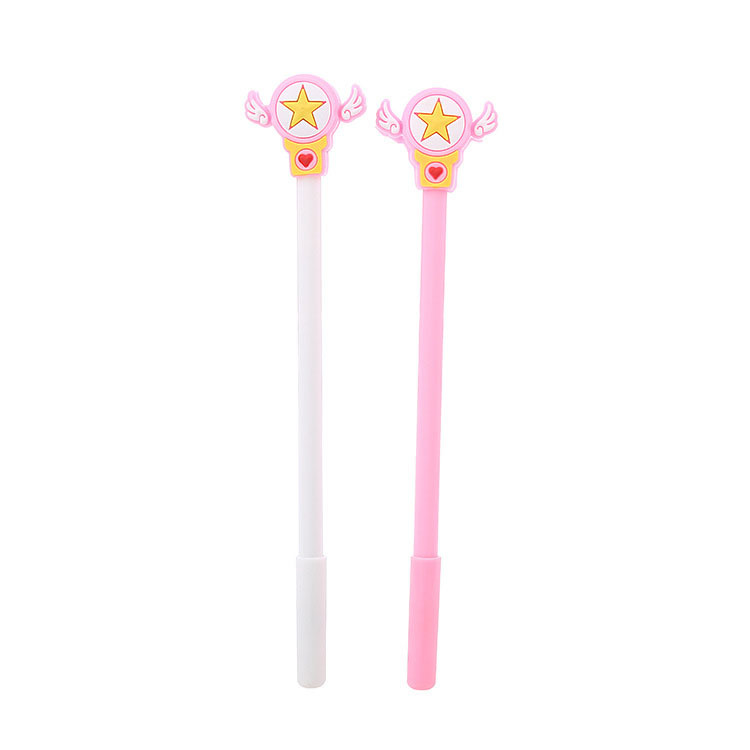 Directo de fábrica de papelería creativa de hadas palo mágico pluma de gel lindo estudiante de dibujos animados Ángel pluma de agua pluma de la firma