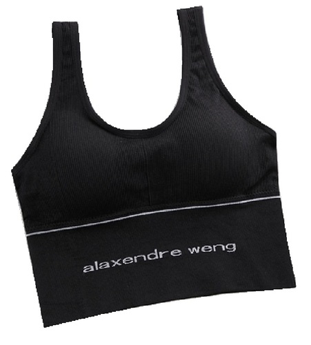 Factory direct sales King fitness sports vest letter tube top underwear high waist backless threaded beautiful back and chest wrap