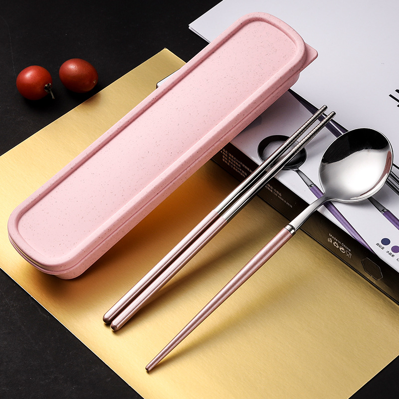 Portugal 304 portátil vajilla traje cuchara Tenedor palillos Nordic viaje casa Estudiante Adulto regalo