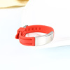 Men's fashionable silica gel adjustable bracelet engraved stainless steel for beloved