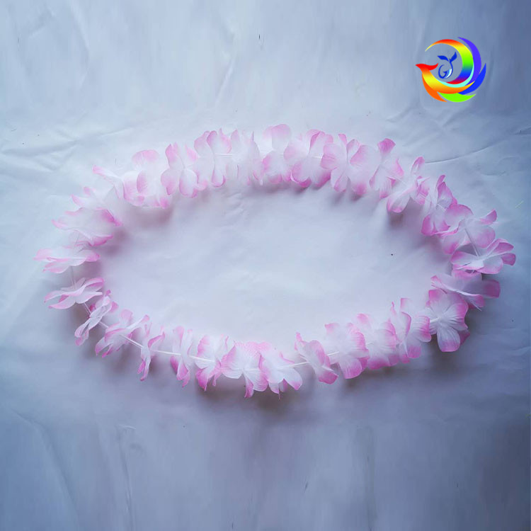 Guirnalda hawaiana directa de la fábrica tela de color mezclado Garland multi-color muestra gratis en stock suficiente