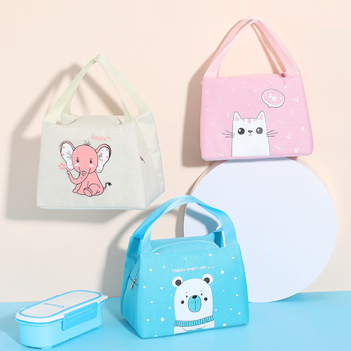 Portable lunch bag, lunch box bag, fresh-keeping outdoor picnic bag, winter thermal bag, cartoon cute pet lunch bag, ice bag