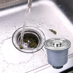 Kitchen sink, deodorant stainless steel drain sink sink drain pipe set leak plug drainage accessories