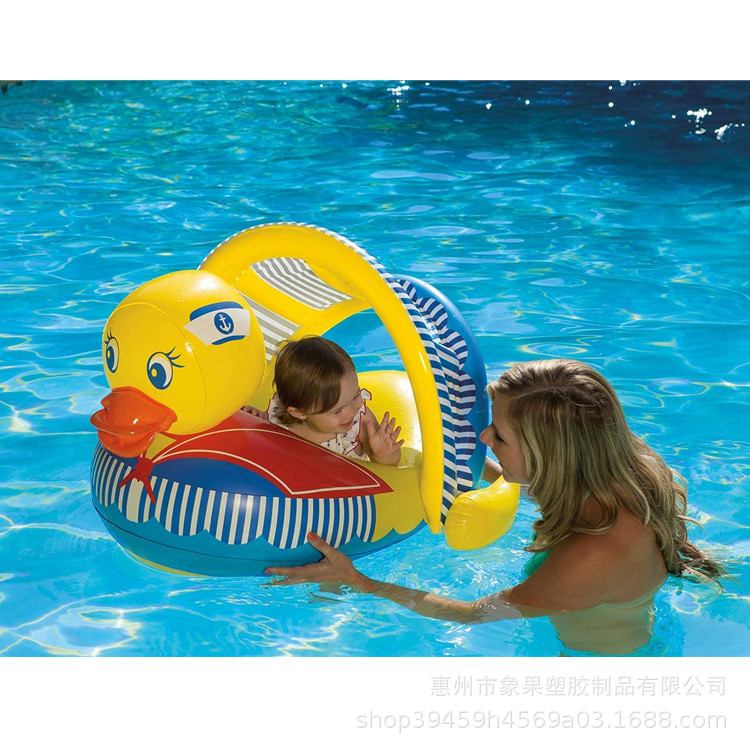 Inflatable swimming ring PVC with canopy
