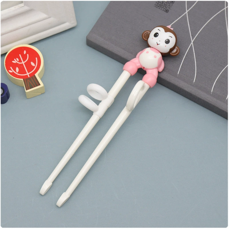 Plastic chopsticks stainless steel for training for early age, 2-10 years, 13 colors