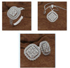 Wedding ring, earrings, necklace, set, 3 piece set, European style