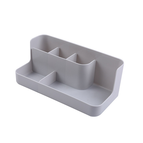 Nordic Plain Color Cosmetic Storage Box Plastic Desktop Divided Organizers Makeup Box Storage Box Wholesale