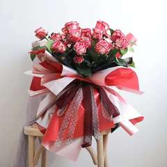 批發韓式防水雙色鮮花包裝紙卡濱紙追光者材料花藝花束包花紙