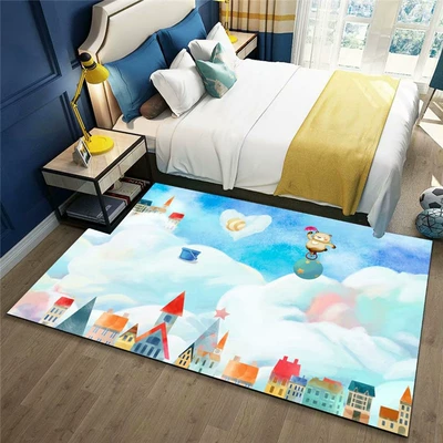 Avtomobil döşəmə paspasları – Room Bedroom Bedside Carpet Tatami - fairy-city-40x-60cm