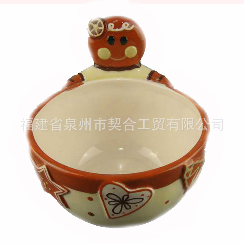 Navidad taza de cerámica exportación 3D tridimensional pan de jengibre hombre leche café retro