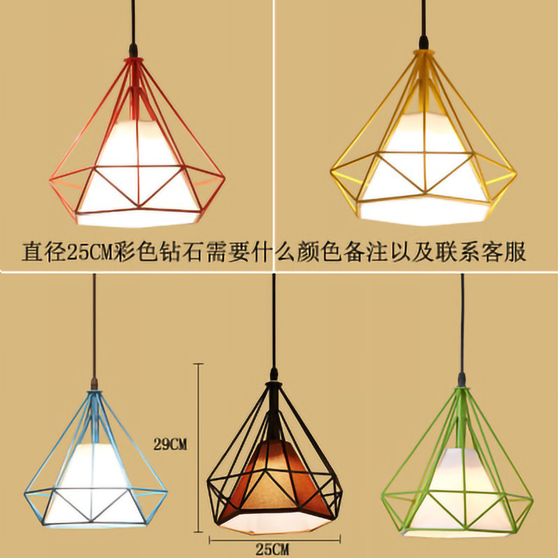 Lámpara de Techo Moderna Nórdica Minimalista para Restaurante, Creativa de Tres Cabezas, Iluminación Comercial para Tiendas, Arte de Iluminación con Barras de Hierro y Diamantes