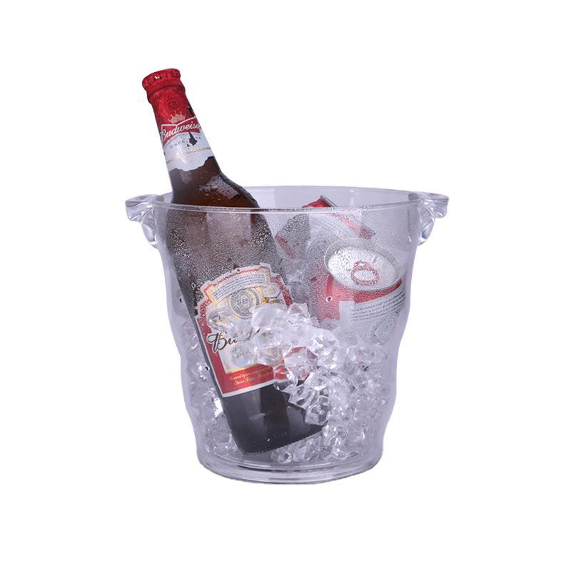 Barril de champán acrílico barril de vino cubo de hielo barril de vino binaural KTV bar barril de cerveza redonda