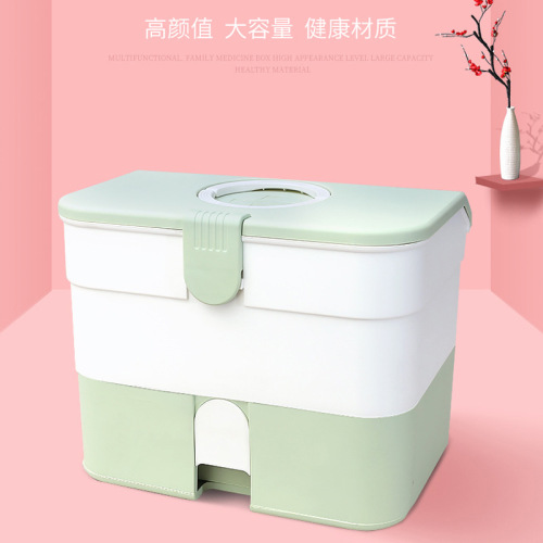 Medicine box household medicine box plastic first aid box portable multi-layer storage box large drawer medicine box