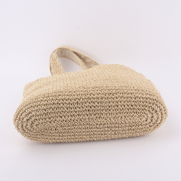 Fashionable straw universal capacious beach bag one shoulder