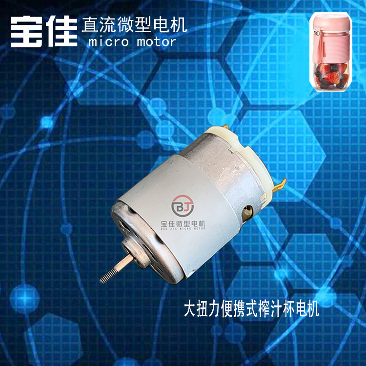 R380 Micro Motor 7.4V Large Torque Juice Cup DC Micro Motor Car Vacuum Cleaner Brush Vibration Motor