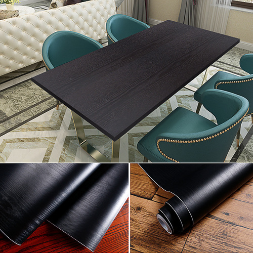 Wood grain sticker self-adhesive wallpaper thickened waterproof pvc boeing film wardrobe wardrobe desktop furniture renovation wallpaper