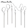 Long girl temperament French buckle metal rod geometric long pendant earrings manufacturer direct sales