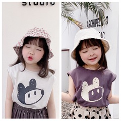 adbaby children's clothing 2024 summer new products girls Korean style sleeveless T-shirt vest children's bottoming shirt 20562