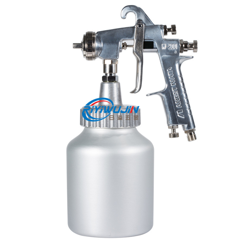 日本岩田W-2003喷枪下壶高粘度喷枪胶水喷枪粘合剂喷漆枪胶衣喷枪