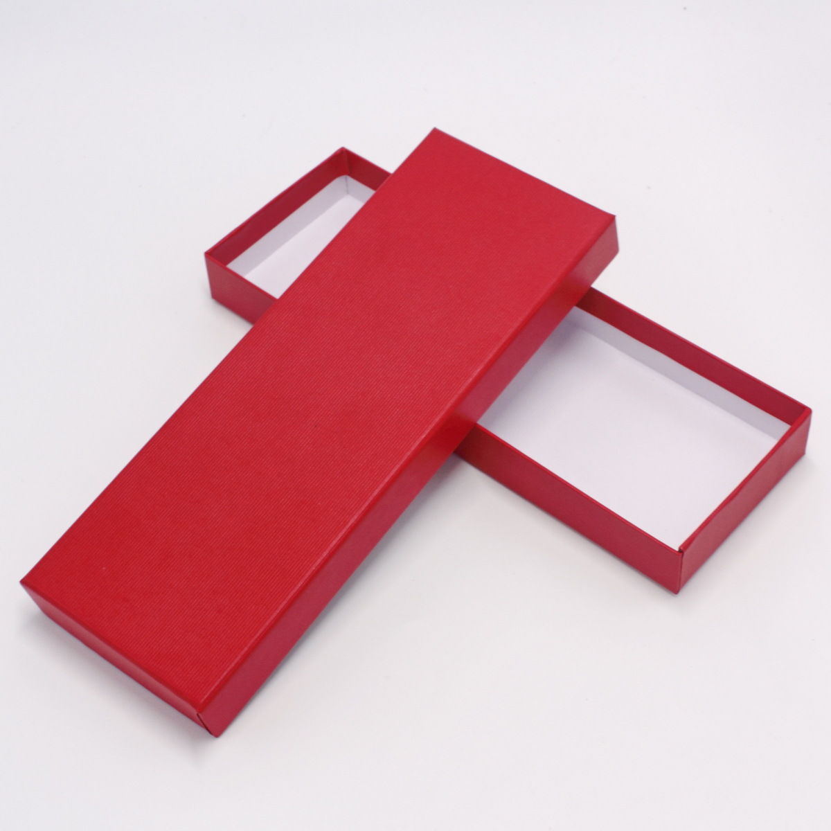 Caja de embalaje de corbata prefabricada del fabricante con tapa, cartón rectangular con caja de corbata dura de color rojo y negro puro, envío gratis