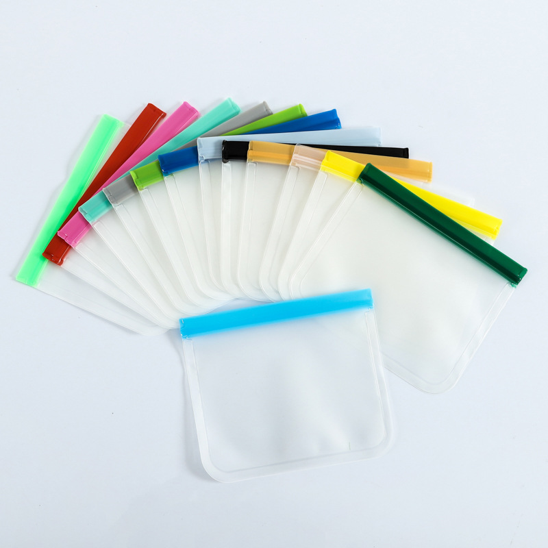 Cremallera de color PEVA bolsa de mantenimiento fresco refrigerador almacenamiento de alimentos bolsa de mantenimiento fresco bolsa ziplock de alimentos logotipo imprimible