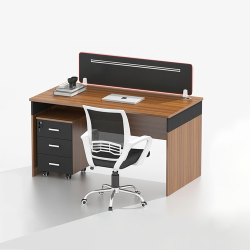 Office furniture single desk and chair combination staff station simple modern teacher office computer desk with baffle