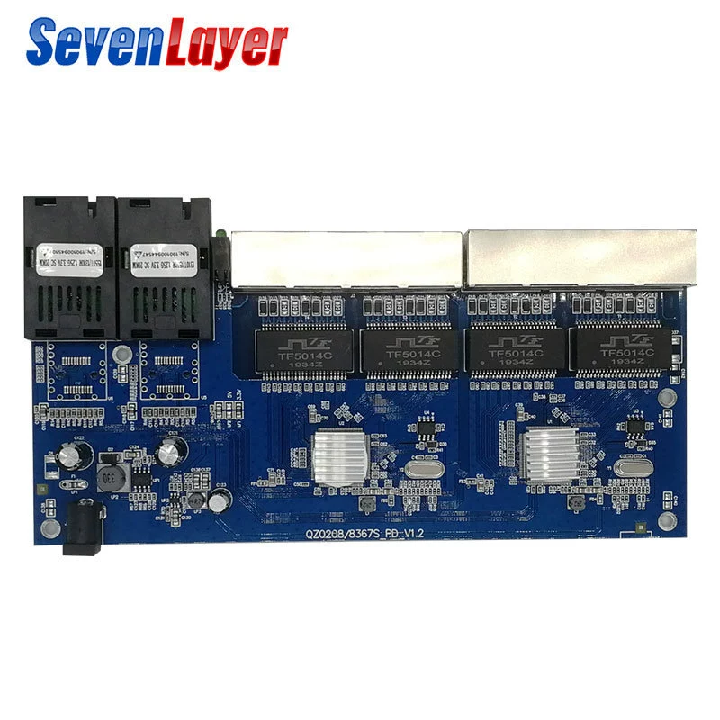 Gigabit reverse POE switch 2 light 8 electric PCBA motherboard 2SC8lan 2fo8e reverse switch