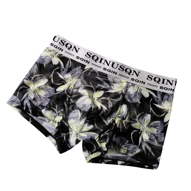 Unterwäsche & Nachtwäsche: Herren-Slips aus Eisseiden-Mesh – Trendige und atmungsaktive Unterwäsche für den Sommer, geeignet für formelle und legere Anlässe_voghion.com