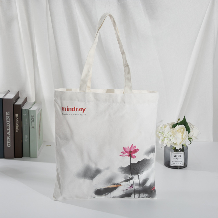 精美印花帆布手提袋 定 做创意广告帆布购物袋 批发诗意图礼品袋