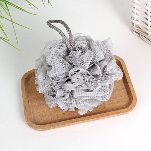 Manufacturer wholesale plain 50g large bath flower Japanese and Korean new bath ball bath back rub foaming tennis bath ball