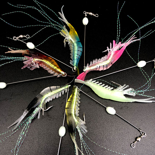 Lua bait with hook, soft bait shrimp, Lua soft shrimp fake bait, fish bait simulation, prawn bionic bait, wholesale soft bait simulation