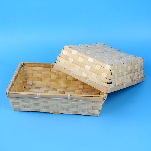 Picnic basket small basket bamboo basket storage basket square large kitchen woven fruit egg storage box rattan