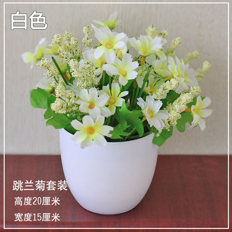 Suministro directo de fábrica tela de seda flor artificial bonsai decoración de escritorio flor falsa olla artificial decoración interior flor decorativa