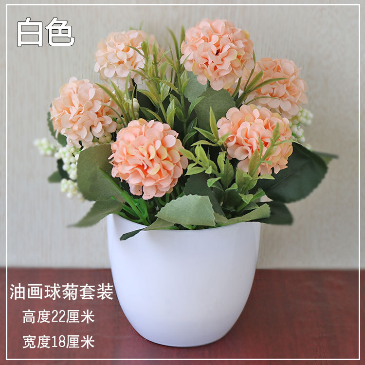 Suministro directo de fábrica tela de seda flor artificial bonsai decoración de escritorio flor falsa olla artificial decoración interior flor decorativa