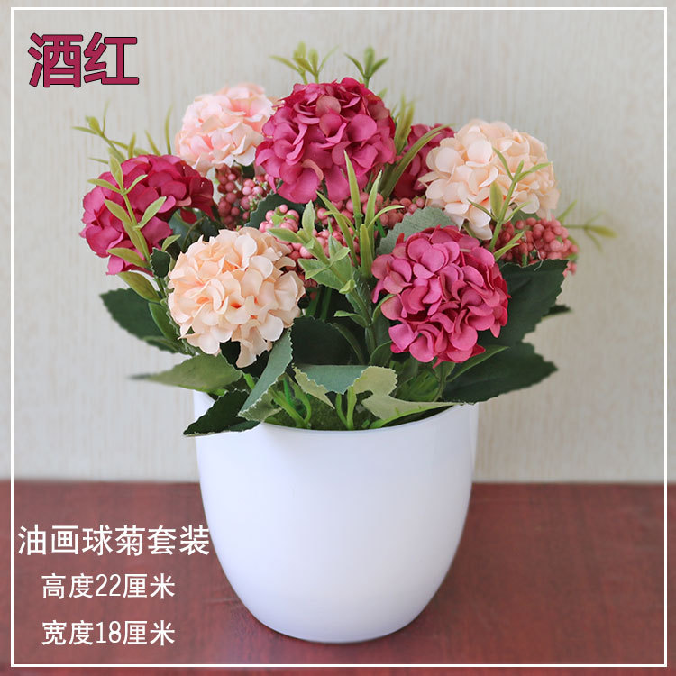 Suministro directo de fábrica tela de seda flor artificial bonsai decoración de escritorio flor falsa olla artificial decoración interior flor decorativa