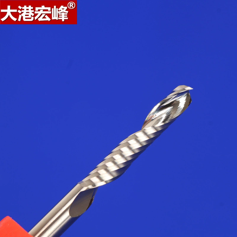 Полировка вольфрамовой стали класса 4 мм A5, односторонний спиральный фреза, акрил, ПВХ, Гравировальный инструмент без заусенцев