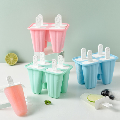 DIY Ice Cream Mold Children's Silicone Bar Ice Cube Tray Ice Cream Making Tool Ice Cube Sticks Box Wholesale